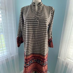 Indulge Shirt Dress/Tunic. Aztec patterned